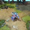 Gameplay screenshot showcasing the Ire of the Ancient Gaoler set for Arc Warden from The International 10 Collector's Cache II, highlighting his ethereal gaol, menacing helm and armor, and cosmic particle effects in action.