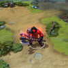 A gameplay screenshot of Axe's default model in Dota 2. This serves as a baseline to contrast with the enhanced in-game visuals, ferocious Oni visage, colossal dragon-headed axe, and vibrant crimson demonic form of the Days of the Demon cosmetic set.
