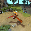 A gameplay screenshot of Batrider's default model in Dota 2. This serves as a baseline to contrast with the masterclass in design, unique animated manta ray mount, and dynamic fish effects of the Manta Marauder cosmetic set.