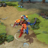 Batrider shown in-game wearing the Prized Acquisitions set. The exquisite mechanical parrot mount with vibrant plumage and intricate framework, Batrider's custom-designed helmet, goggles, and adventurous outfit are clearly visible, showcasing the set's full impact.