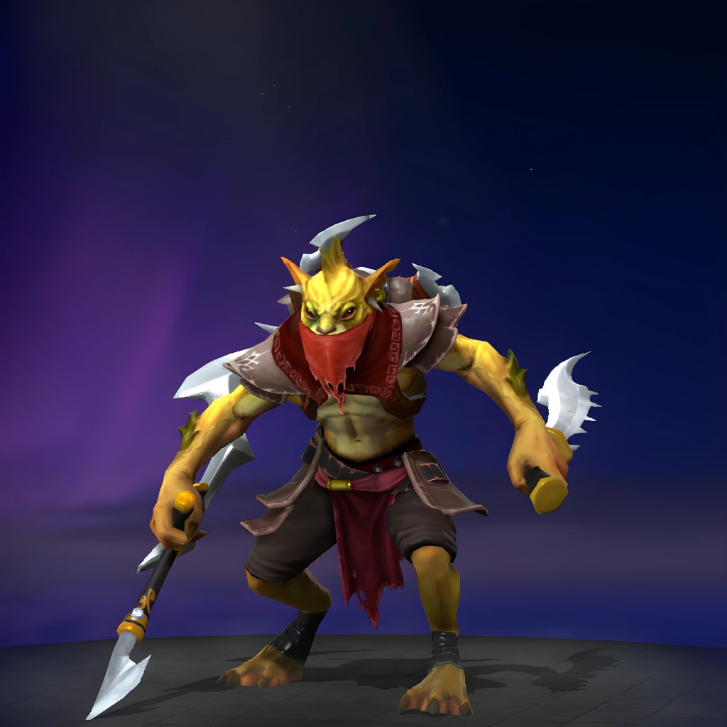 Image of Bounty Hunter's default model, for comparison with the Heartless Hunt set from the TI10 Collector's Cache.