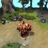 A gameplay screenshot of Brewmaster's default model in Dota 2. This serves as a baseline to contrast with the detailed cosmetic overhaul, signature cannon weapon, and wheeled supply cart that define the mobile rumrunner concept of the Rumrunner's Carronade set.