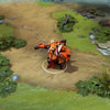 A gameplay screenshot of Brewmaster's default model in Dota 2. This serves as a baseline to contrast with the enhanced in-game visuals, intimidating tiger aesthetic, and vibrant blue and gold armor of The Wilding Tiger cosmetic set.