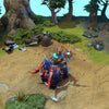 Chen shown in-game wearing the Priest of the Proudsilver Clan set. His majestic Proudsilver Mount, a formidable ape-like guardian, his ornate chieftain's attire, and the luminous sacred staff are clearly visible, showcasing the set's unified tribal aesthetic.