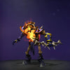 The default skin of Clinkz, shown for comparison with the Withering Pain set. This highlights the transformation from his lean skeletal form to a formidable, corrupted legionary encased in heavy centurion armor with a fiery core and a blazing plume.