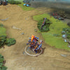 Clinkz shown in-game wearing the Withering Pain set. The corrupted centurion's helm with its fiery plume, the blazing infernal energy core in his chestplate, and the exquisitely designed bow are all clearly visible, showcasing the set's full impact and commanding presence during teamfights.