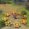 A gameplay screenshot of Clockwerk's default model in Dota 2. This serves as a baseline to contrast with the enhanced in-game visuals, unique pirate regalia, robotic parrot companion, and the powerful molten anchor weapon of the Seadog's Stash cosmetic set.
