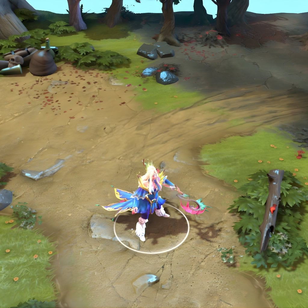 Crystal Maiden shown in-game wearing the Glacial Gardens set. Her massive, glowing crystalline crown and pauldrons, deep blue fur-lined robes, and luminous staff are clearly visible, creating an imposing and powerful silhouette that stands out during matches.