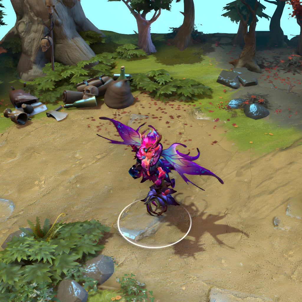 Dark Willow shown in-game wearing the Allure of the Faeshade Flower set. The ethereal Faeshade Wings, glowing wisp lantern, enchanted floral headdress, and intricate fae-woven garments are clearly visible, showcasing the set's full impact and fey allure.