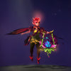 Dota 2 Immortal item, Gloombob, is a companion for Dark Willow blooming with glowing petals, twisting vines, and piercing cyan eyes.