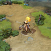 A gameplay screenshot of Dawnbreaker's default model in Dota 2. This serves as a baseline to contrast with the enhanced in-game visuals, unique radiant golden wings, and powerful sun-forged hammer aesthetic of the Starlorn Adjudicator cosmetic set.
