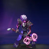The default skin of Dazzle, shown for comparison with the Dezun Viper set. This highlights the complete visual overhaul, emphasizing the ornate serpentine grace, intricate gold detailing, mesmerizing purple accents, and a mystical staff with glowing snake heads of this exclusive Summer 2023 Collector's Cache skin.