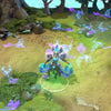 Death Prophet shown in-game wearing the Soul of the Brightshroud set. The stunning layered gown with feather-like textures, luminous ornate headdress, and ghostly green energy at her fingertips are clearly visible, showcasing the set's full impact and ethereal familiars.