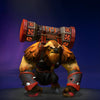 The default skin of Earthshaker, Raigor, shown for comparison with the Intergalactic Orbliterator set. This highlights the transformation into a celestial guardian with cosmic armor, a techno-magical totem, and the included Planetfall Arcana's two-headed form.