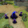 A gameplay screenshot of Enigma's default model in Dota 2. This serves as a baseline to contrast with the enhanced in-game visuals and unique celestial knight aesthetic of the Graviton Blackguard cosmetic set, especially its custom Eidolon summons.