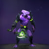 The default skin of Faceless Void, shown for comparison with the Chines of the Inquisitor set. This highlights the transformation into a more authoritative form, featuring a unique otherworldly crest, sharp angular armor, and a verdant power mace.