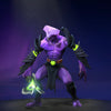The default skin of Faceless Void, Darkterror, shown for comparison with the Chrononaut set. This highlights the transformation into a cosmic entity with a void energy visage, a nebula cloak, energy-forged limbs, and a unique timeline-shattering mace.