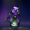 The default skin of Faceless Void, shown for comparison with the Claszureme Incursion set. This highlights the transformation into an alien warrior with geometric armor, a unique bio-mechanical helmet, and the custom double-edged axe.