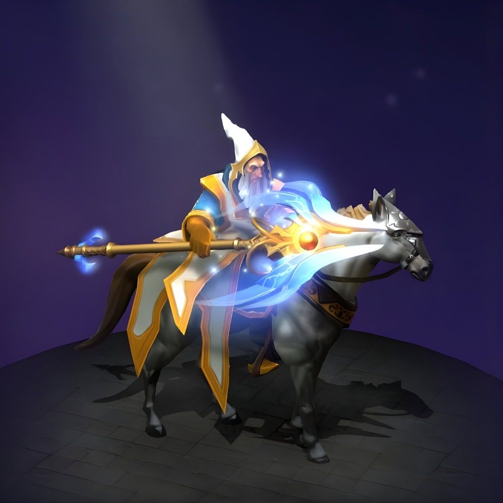 Dota 2 Immortal item, Prominence, is a weapon for Keeper of the Light with a pulsating solar core and ethereal, flowing wisps.