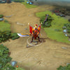 A gameplay screenshot of Legion Commander's default model in Dota 2. This serves as a baseline to contrast with the enhanced in-game silhouette and aggressive, avian-inspired aesthetic of the Bird of Prey cosmetic set.