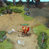 A gameplay screenshot of Legion Commander's default model in Dota 2. This serves as a baseline to contrast with the enhanced in-game visuals and imposing presence of the Radiant Conqueror cosmetic set.