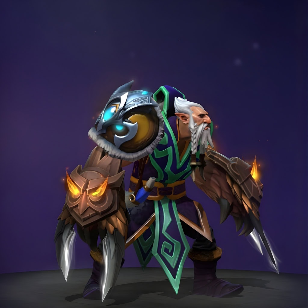 Dota 2 Immortal item, Claws of Nuranu, are ornate Lone Druid gauntlets shaped like primal effigies with intimidating glowing eyes.