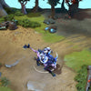 Luna in-game wearing the Nightsilver's Resolve set from The International 2016 Collector's Cache. The royal-blue and silver armor and her unique horned, arboreal mount with glowing blue eyes and ethereal energy are clearly visible, showcasing its full impact.