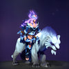 Dota 2 Immortal item, Mask of Metira, is a headpiece for Mirana featuring an ornate silver diadem, a luminous central gem, and flowing pink hair.