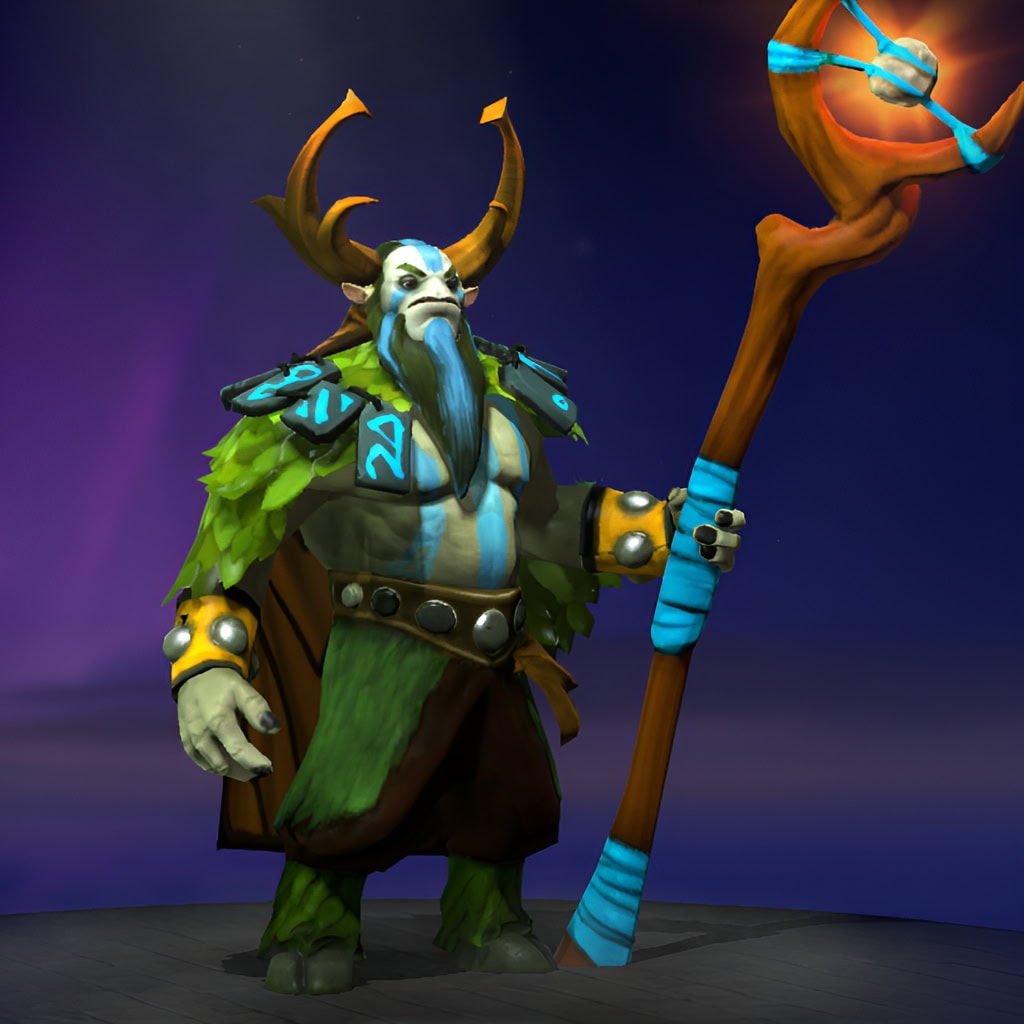 Image of Nature's Prophet's default model, for comparison with the Signs of the Allfather set from the TI10 Collector's Cache.