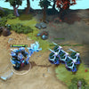 Gameplay screenshot showcasing the Signs of the Allfather set for Nature's Prophet from The International 10 Collector's Cache, highlighting his luminous crystalline antlers, spectral owl companion, and empowered mystical staff in action.