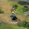 A gameplay screenshot of Oracle's default model in Dota 2. This serves as a baseline to contrast with the enhanced in-game visuals, unique multi-armed silhouette, and ethereal glowing lotus effects of the Transcendent Path cosmetic set.