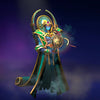 The default skin of Oracle, shown for comparison with the Silence of the Starweaver set. This highlights the complete reimagining of his model into an imposing and mysterious silhouette with ornate, runic armor.