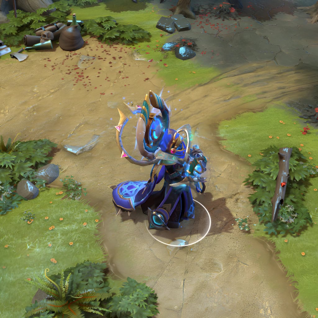 Oracle shown in-game wearing the Silence of the Starweaver set. The intricate, floating astrolabe, the vibrant starfield texture of his robes, and the glowing runic inscriptions are clearly visible, showcasing the set's full cosmic impact.