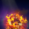Dota 2 Phoenix Star Sage Collector's Cache set: Close-up of the custom Supernova ultimate effect, showing the hero as a massive, flaming cosmic owl egg cracking open against a purple cosmos.
