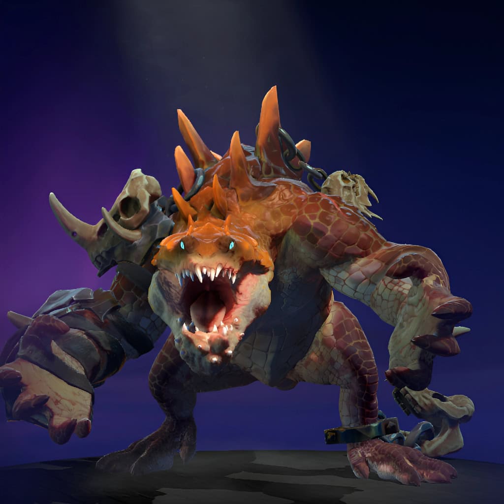 The default skin of Primal Beast, shown for comparison against the Svarog the Infernal set.