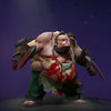 The default skin of Pudge, shown for comparison with the Cursed Cryptbreaker set. This highlights the transformation from his gruesome butcher appearance to an ancient Egyptian mummy guardian with a pharaonic headdress, funerary armor, and a custom arsenal including a Khopesh and Ankh artifact.