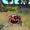 Pudge in-game wearing the Doomsday Ripper set from The International 2016 Collector's Cache. The brutal, spike-laden armor, terrifying plague mask with its glowing core, and unique grappling claw are clearly visible, showcasing its intimidating impact.