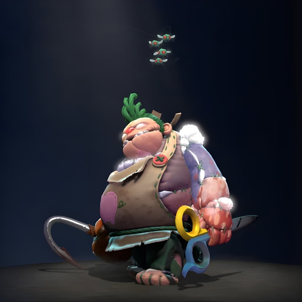 The default skin of Pudge Toy Butcher Persona, shown for comparison against the Velveteen Vanquisher set.