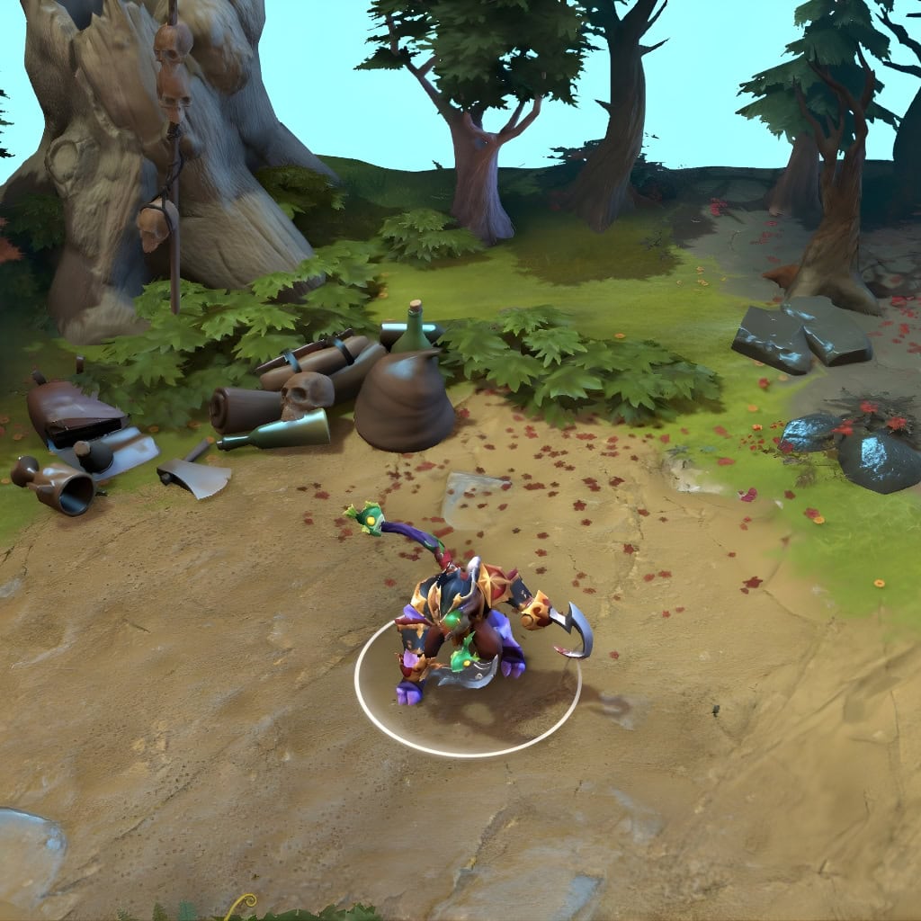 Riki shown in-game wearing the Cunning Corsair set. The grizzled white hair and beard, glowing aquamarine eyepieces, curved hook, unique fish-dirk, and the school of spectral, piranha-like fish hovering over his shoulders are clearly visible, showcasing the set's full swashbuckler flair.