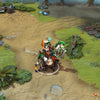 Rubick shown in-game wearing the March of the Crackerjack Mage set. The unique nutcracker visage with glowing green eyes, ornate military attire in rich greens and gold, and stylized unicorn staff are clearly visible, showcasing the set's full impact during gameplay.