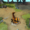 A gameplay screenshot of Sand King's default model in Dota 2. This serves as a baseline to contrast with the impressive visual overhaul and dramatically altered silhouette of the Sovereign of the Kray Legions cosmetic set, making his ultimate feel cataclysmic.
