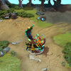 Sand King shown in-game wearing the Sovereign of the Kray Legions set. The regal crustacean form, massive pincer claws, crowned headpiece with glowing horns, and ornate segmented tail are clearly visible, showcasing the set's full intimidating presence and altered silhouette.