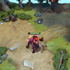 Shadow Demon shown in-game wearing the Crown of Calaphas set. The luminous horns, burning core, and swirling shadow effects on his hands are all visible during gameplay, showcasing the set's full visual upgrade.