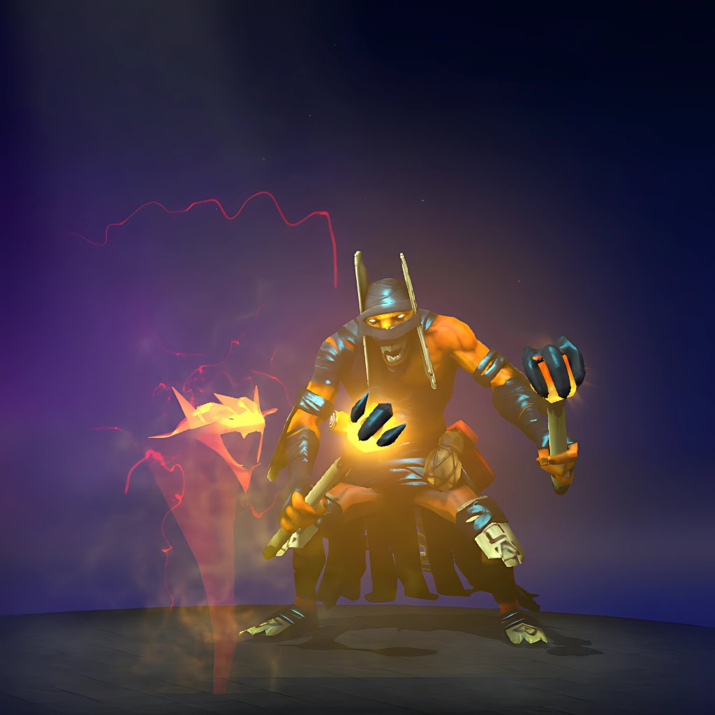 The default skin of Shadow Shaman, shown for comparison with the Endowments of the Lucent Canopy set. This highlights the transformation into a mystical guardian with a luminous fungal headdress, iridescent cloak, and an enigmatic ward-staff.