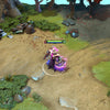 Gameplay screenshot showcasing the Silent Slayer set for Silencer from The International 10 Collector's Cache, featuring his mystical headdress, whispering glaive, and nether-walker's aura in action.