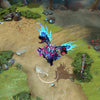 Skywrath Mage shown in-game wearing the Eyriebound Imperator set. The sharp crystalline energy wings, glowing cyan-bladed polearm, and dark imperial armor are clearly visible, showcasing the set's full intimidating impact during gameplay.