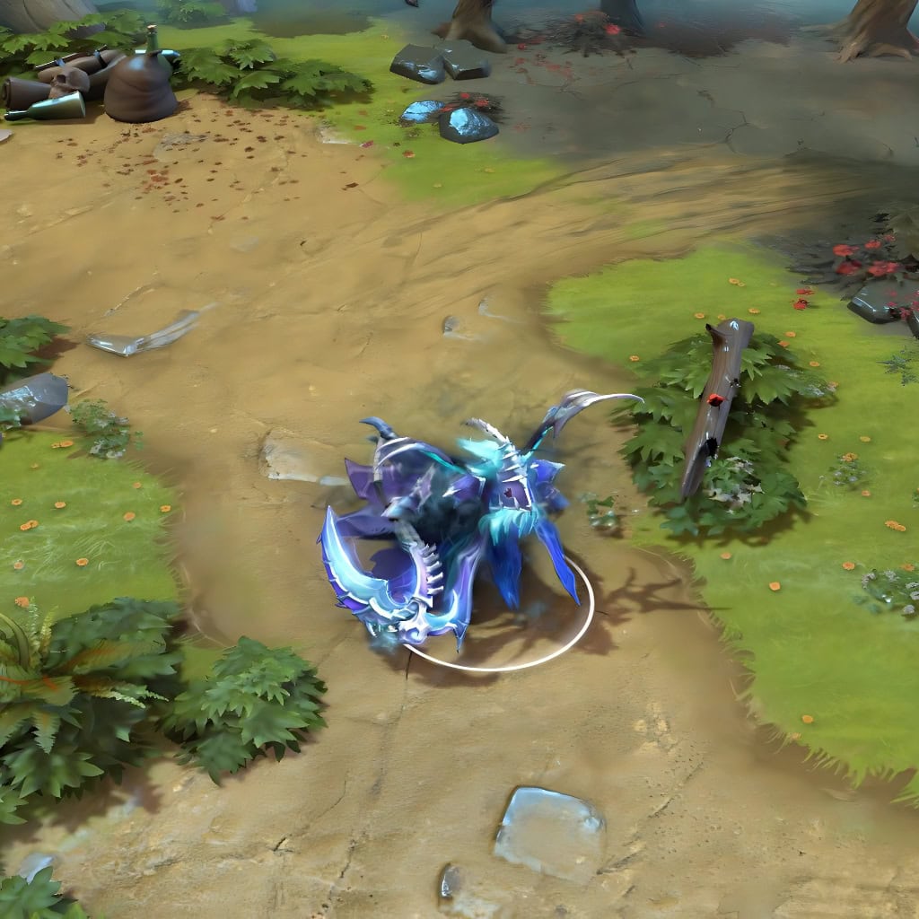 Spectre shown in-game wearing the Spoils of the Shadowveil set. The ethereal violet regalia, horned lich-like helm, and haunting aquamarine energy pulsing from her form and weapon are clearly visible, showcasing the set's full menacing impact.