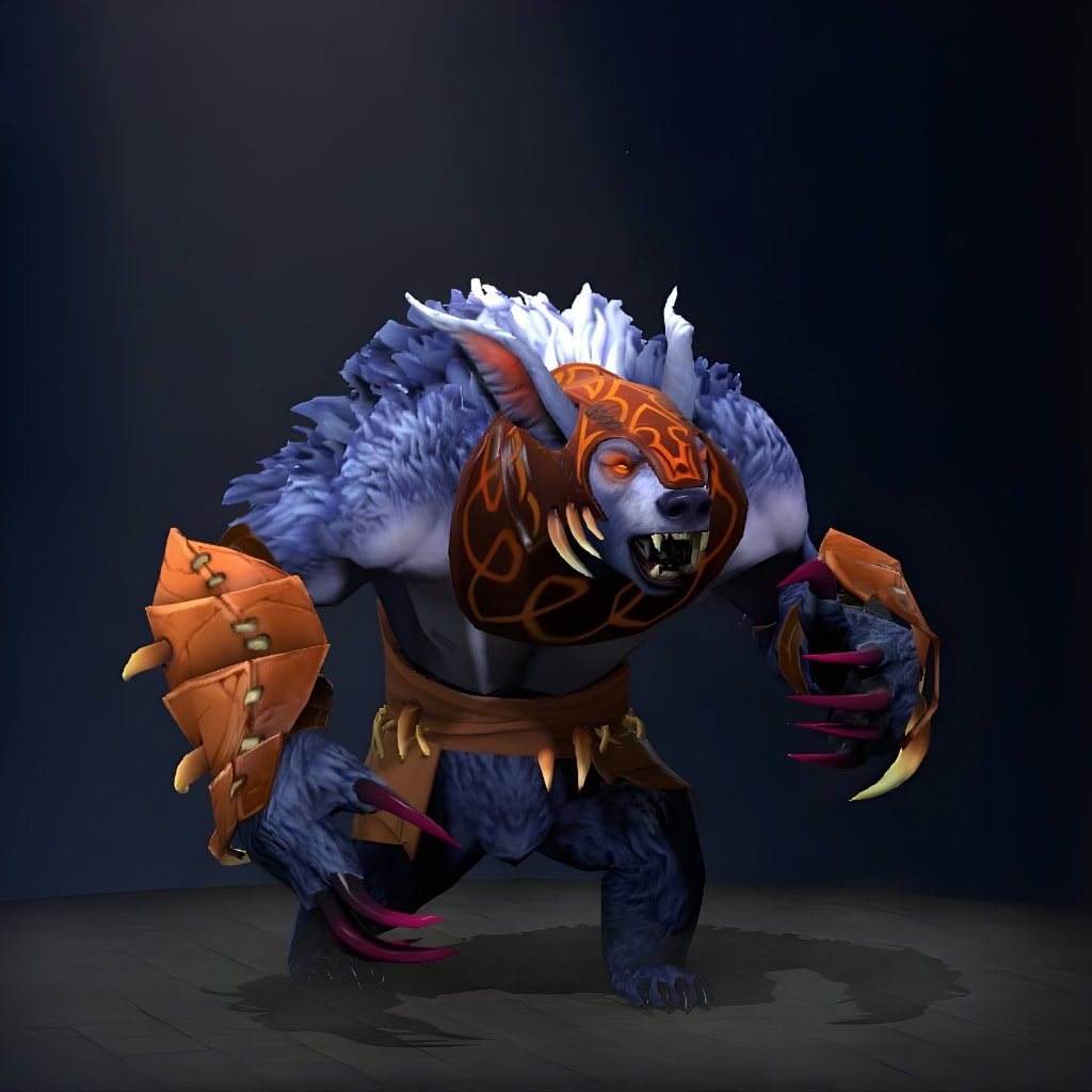 The default skin of Ursa, shown for comparison against the Bloodzo the Bear set.