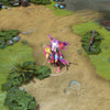 Vengeful Spirit shown in-game wearing the Vision of the Seraph Scion Style 3 (Royal) set. The rich magenta fabrics, soft pink hair, and vibrant, radiant wings are clearly visible, showcasing the set's full regal impact during gameplay.