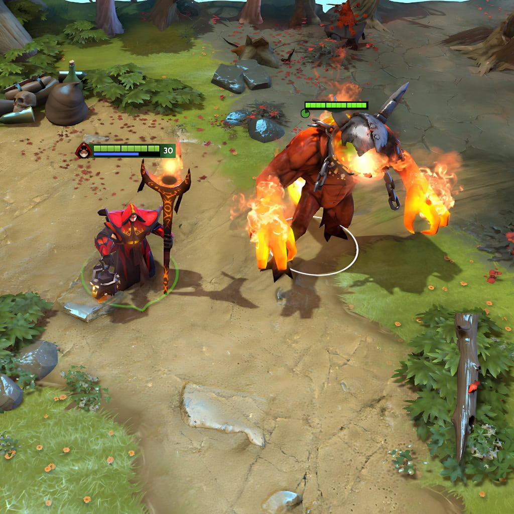 Gameplay screenshot of Warlock's default skin, for comparison with the Beholden of the Banished Ones set from the TI10 Collector's Cache.